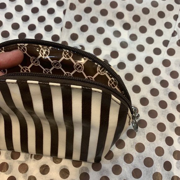 HENRI BENDEL STRIPE MAKEUP BAG - Picture 2 of 2